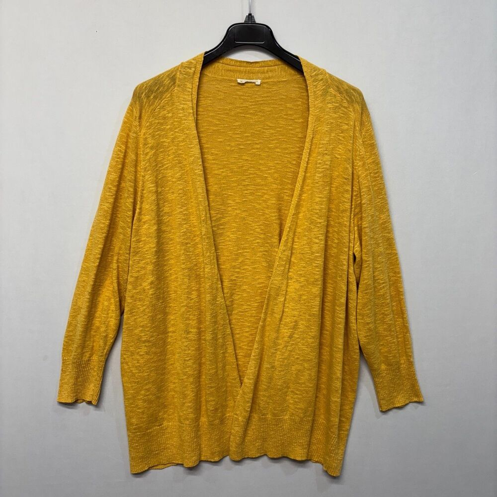 Eileen Fisher Open Front Cardigan Sweater Knit Top Size 3X Linen Blend D047 -28